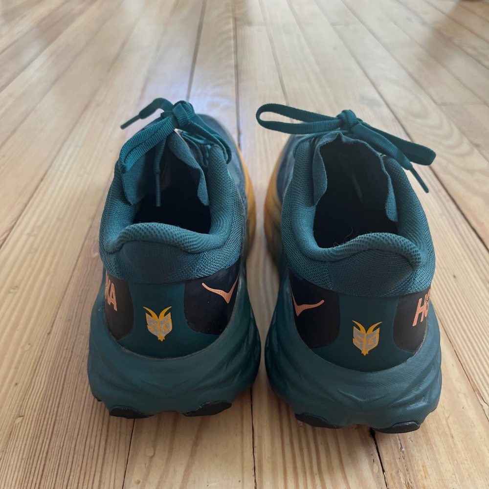 Hoka Speedgoat 5 GTX Womens 8.5 Teal Yellow Waterproof Trail Running Shoes - Picture 6 of 8